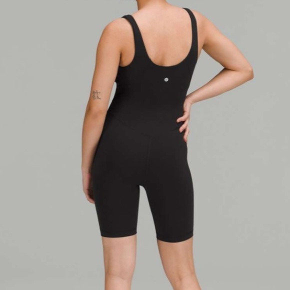 Lululemon Align Onesie 8" Athletic One Piece Romper Workout Bodysuit Black 2 - Picture 2 of 12